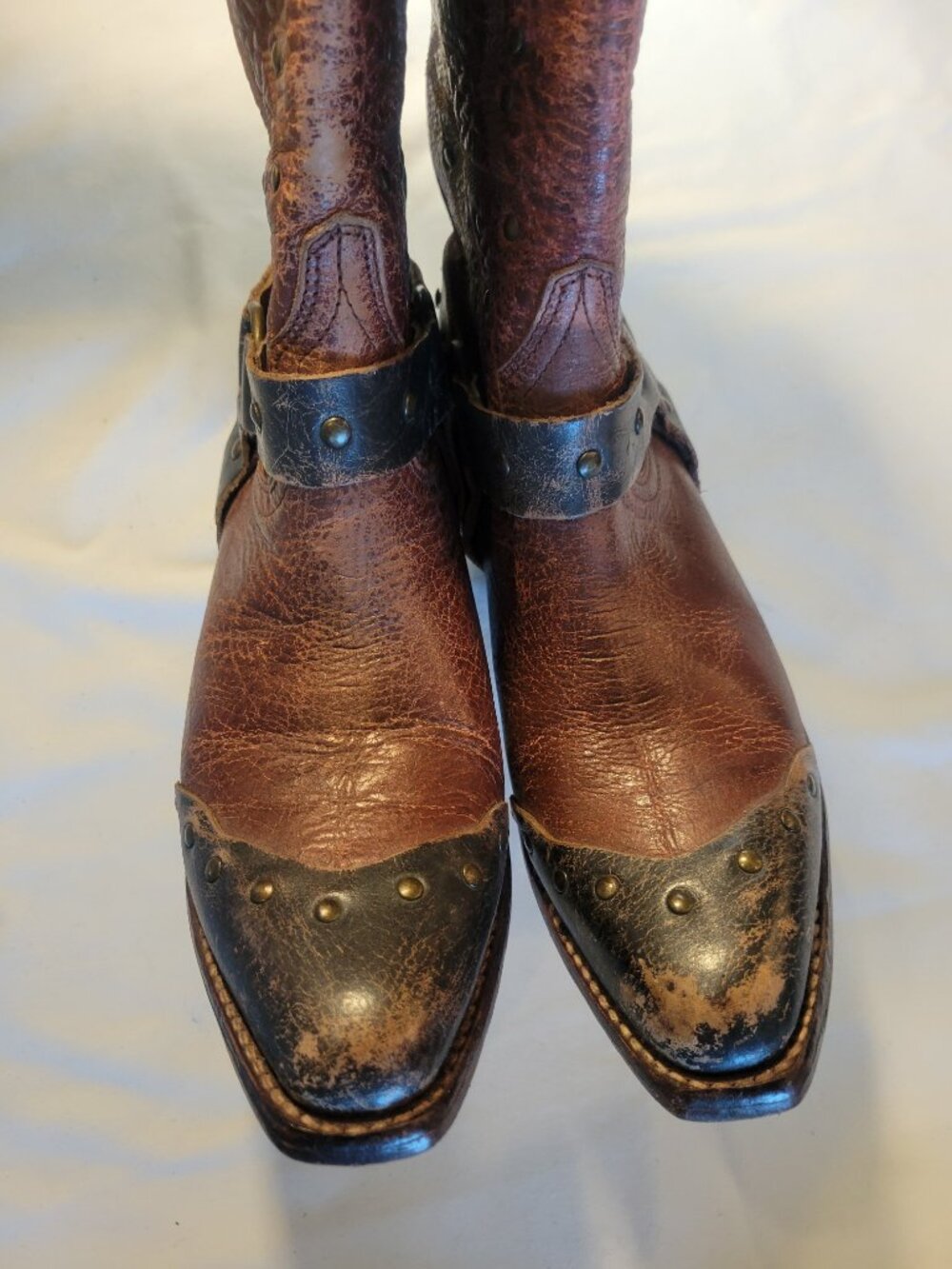 Bed|Stü Cisalpine Harness Boots Cobbler Series Distressed Leather Women's 7.5 - Picture 13 of 15